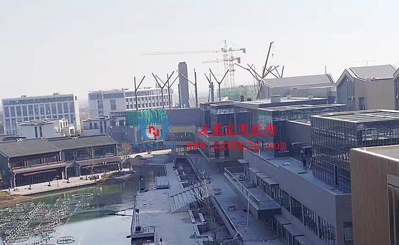 合肥文一塘溪津門天幕鋼結構及ETFE氣枕膜工程施工進度 合肥文一塘溪津門天幕鋼結構及ETFE氣枕膜工程施工進度