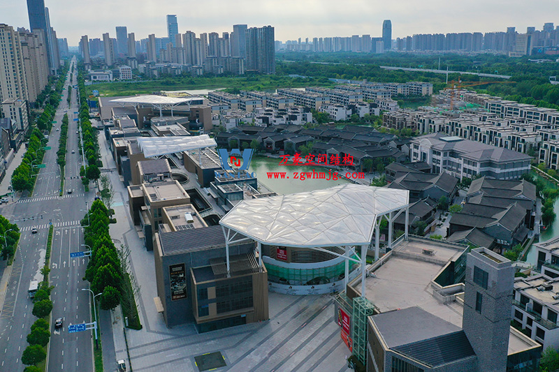 合肥文一塘溪津門天幕鋼結構及ETFE氣枕膜工程完工 合肥文一塘溪津門天幕鋼結構及ETFE氣枕膜工程完工