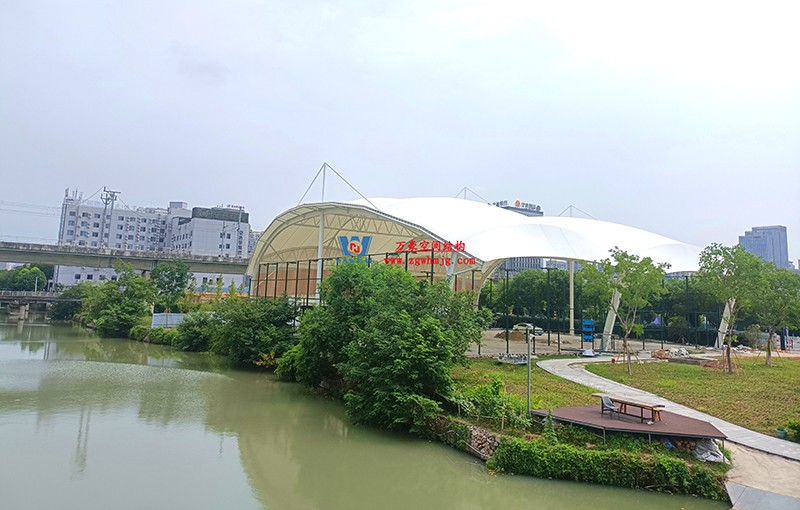 封閉式ptfe膜結構籃球館來了 封閉式ptfe膜結構籃球館來了