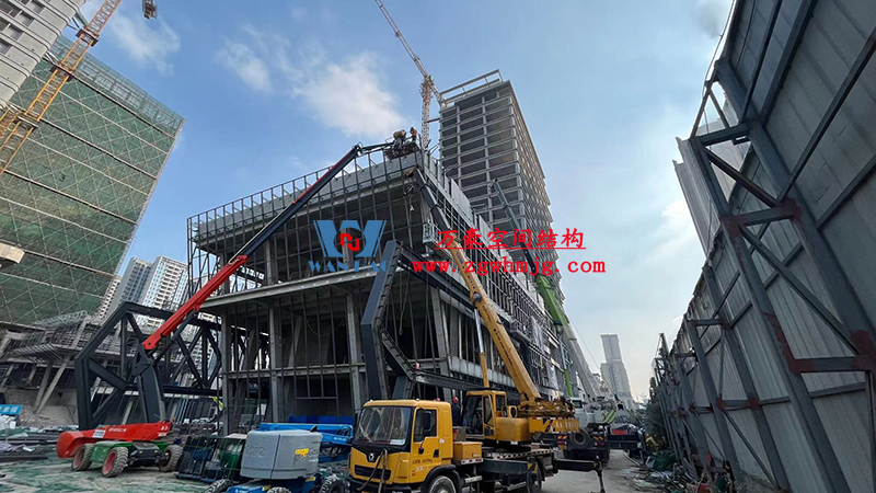 中建錦源匯廣場10-3#樓膜結(jié)構工程開始施工